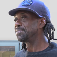 A picture of a resident of the Ambassador Hotel in San Francisco's Tenderloin neighborhood